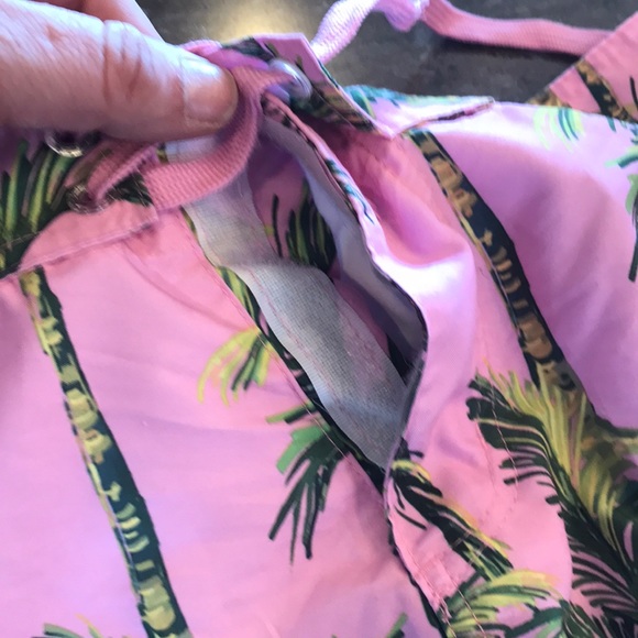 ⭐️SOLD⭐️Pink Palm Tree Men’s Swimming Trunks - Picture 3 of 6